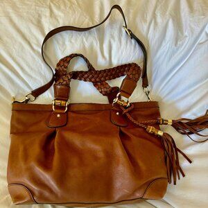 GUCCI brown leather handbag